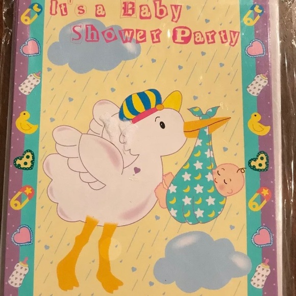 MTC 8 Baby Shower Invitations Stork Lot of 2 NIP - Picture 1 of 3